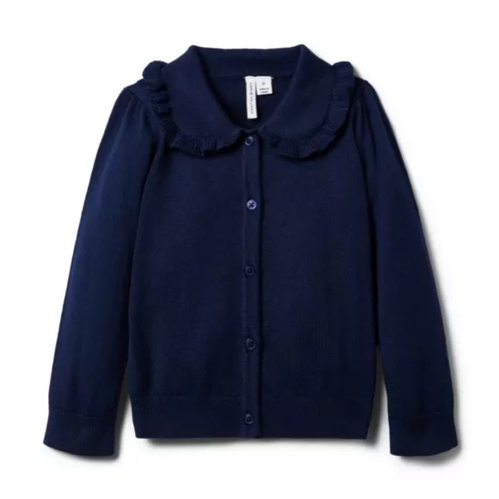 NWT Janie and Jack Ruffle Trim Collar Cardigan